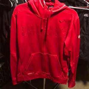 Nike dri-fit zip up hoody sweatshirt Ohio State